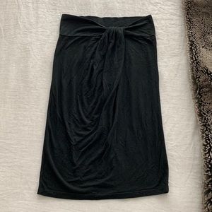 James Perse Los Angeles Black Slip-on Skirt